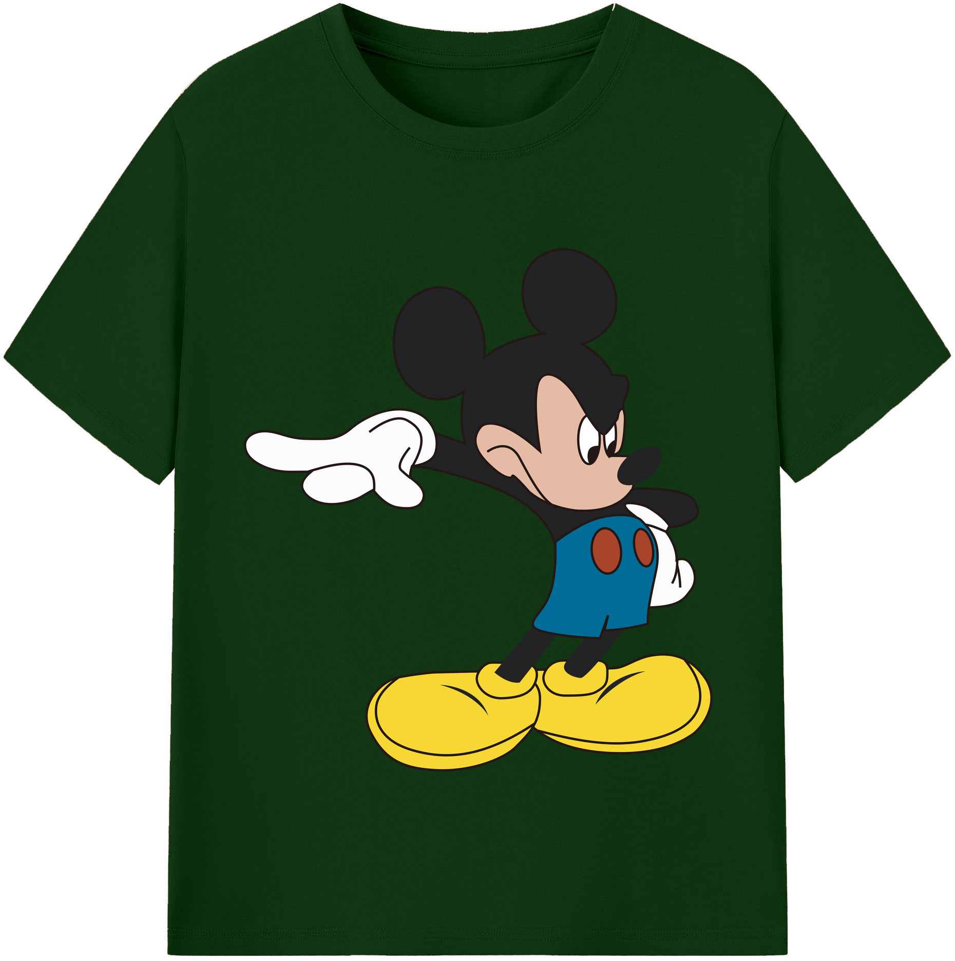 （画像用） ミッキーマウス Mickey Mouse 綿100％半袖Tシャツ（フロントプリント）